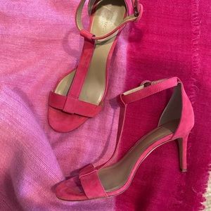 AnnTaylor Pink Suede Heels